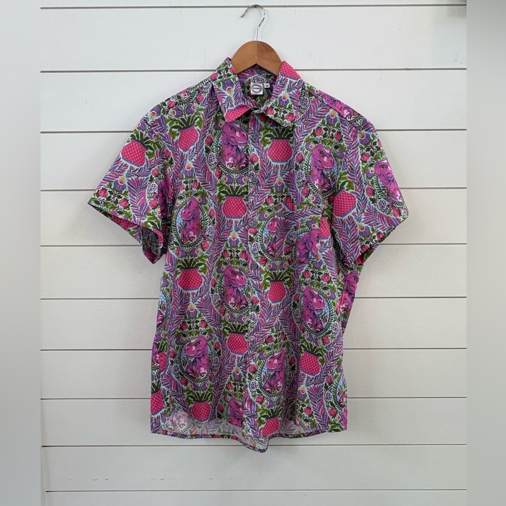 Men's Prehistoric Dino Madness Button Up Shirt